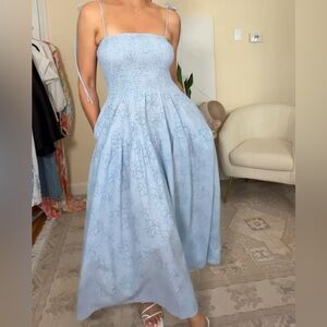 ‼️Elegant baby  Blue Floral Women's Dress ‼️🌸🌸